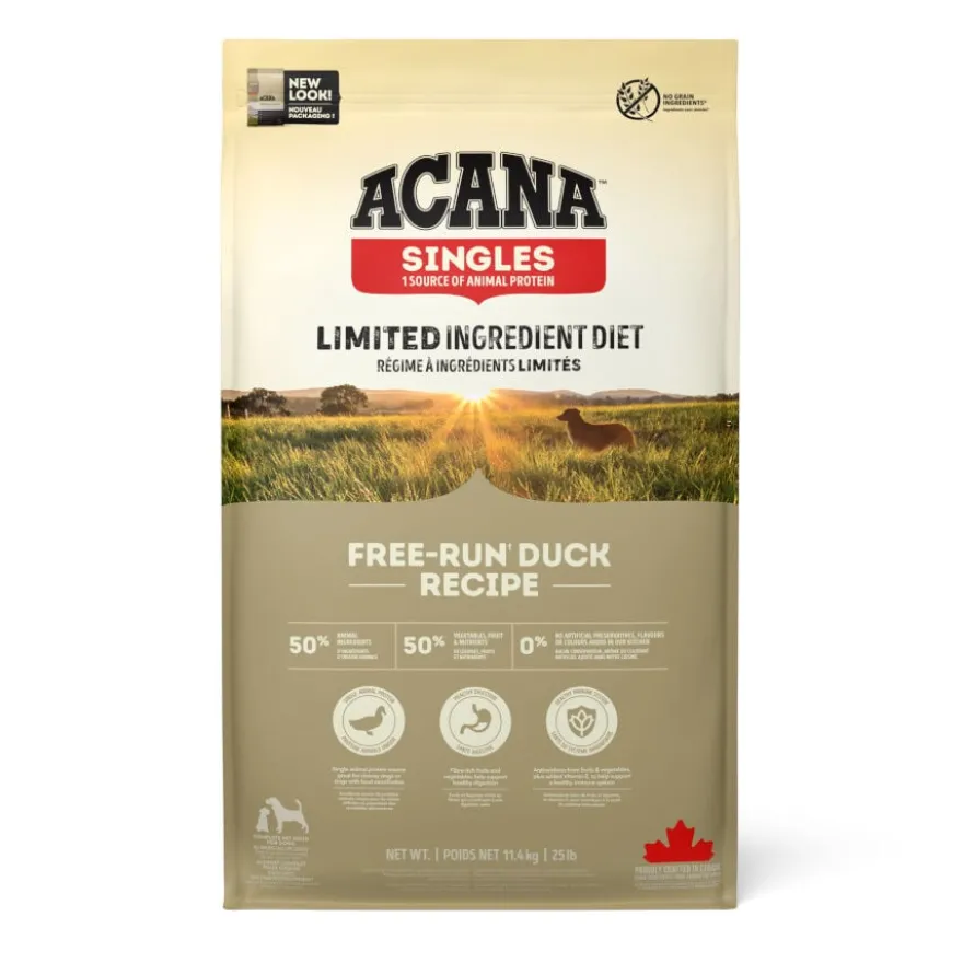 Acana Singles Free-Run Duck ração para cães