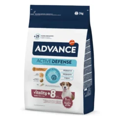 Advance Active Defense Senior Mini +8 Frango e Arroz ração para cães
