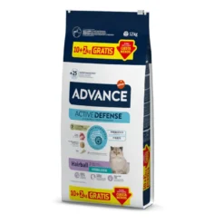 Advance Active Defense Sterilized Hairball Peru e Cevada ração para gatos