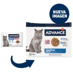 Advance Adult Sterilized Comida húmida de peru em saqueta para gatos