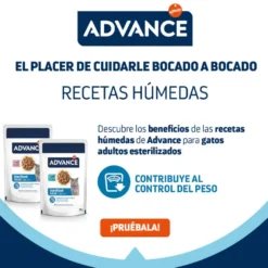 Advance Adult Sterilized Comida húmida de peru em saqueta para gatos