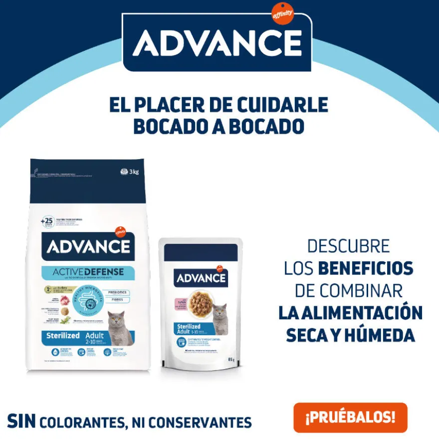 Advance Adult Sterilized Comida húmida de peru em saqueta para gatos
