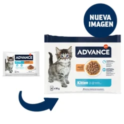 Advance Kitten Comida húmida de frango em saqueta para gatos