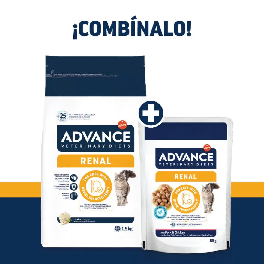 Advance Renal Frango e Porco saqueta para gatos