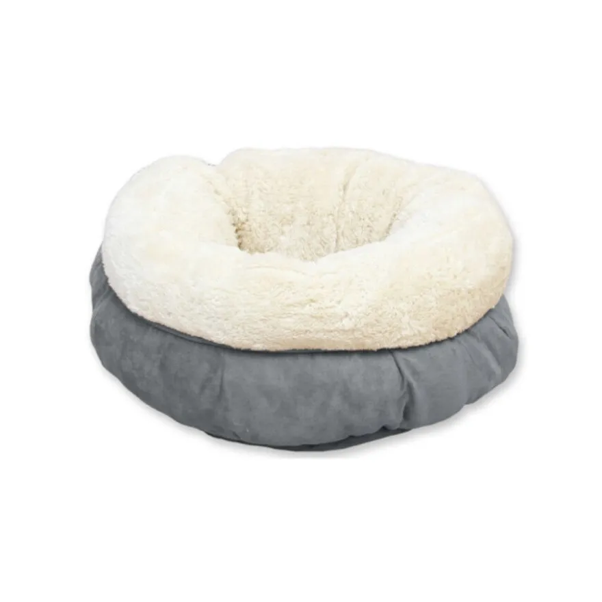 All For Paws Cama Donut Cinzenta para gatos