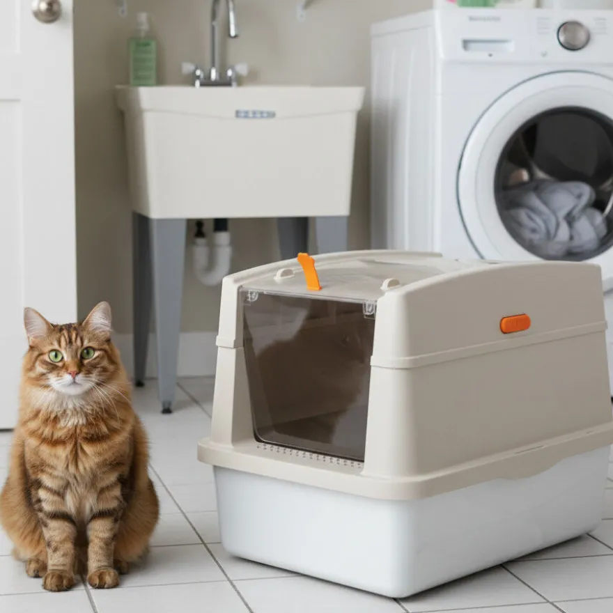 All For Paws Go Fresh Caixa de areia com Base de Aço Inoxidável para gatos