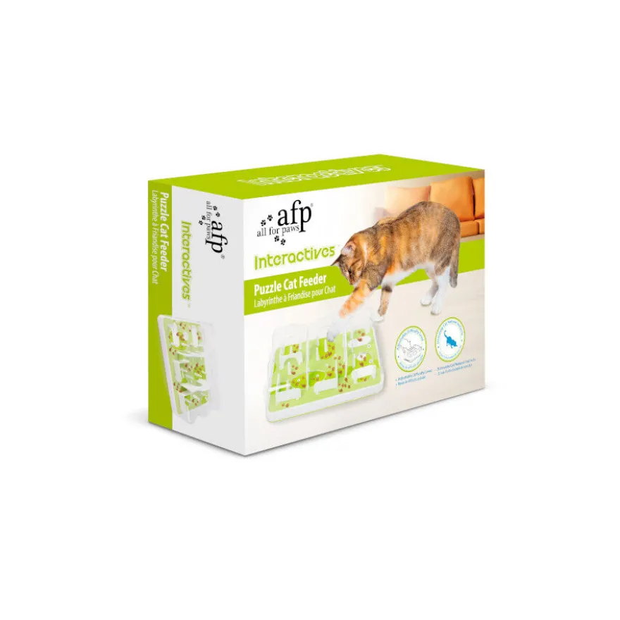 All For Paws Interactives Comedouro Interativo verde para gatos