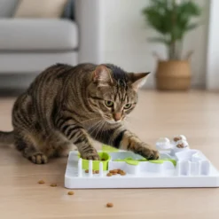 All For Paws Interactives Puzzle em formato de Peixe Brinquedo para gatos