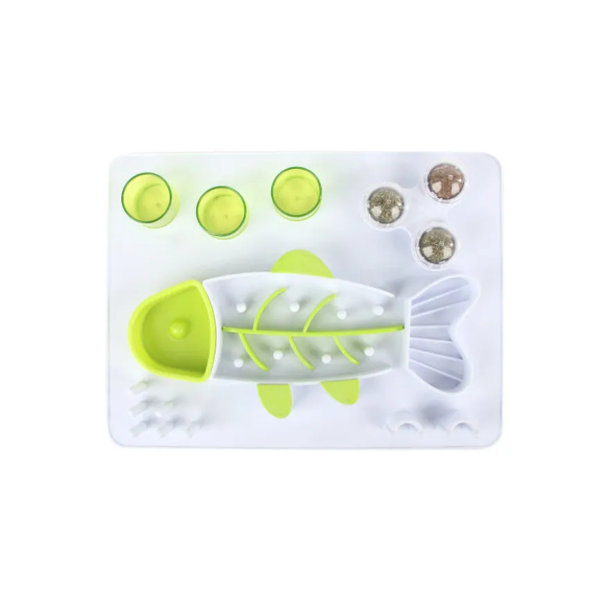 All For Paws Interactives Puzzle em formato de Peixe Brinquedo para gatos