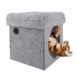 All For Paws Lamb Cama 2 em 1 Cinzenta para gatos