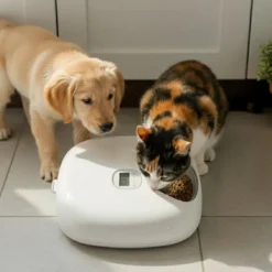 All For Paws Lifestyle Comedouro Automático Branco para cães e gatos