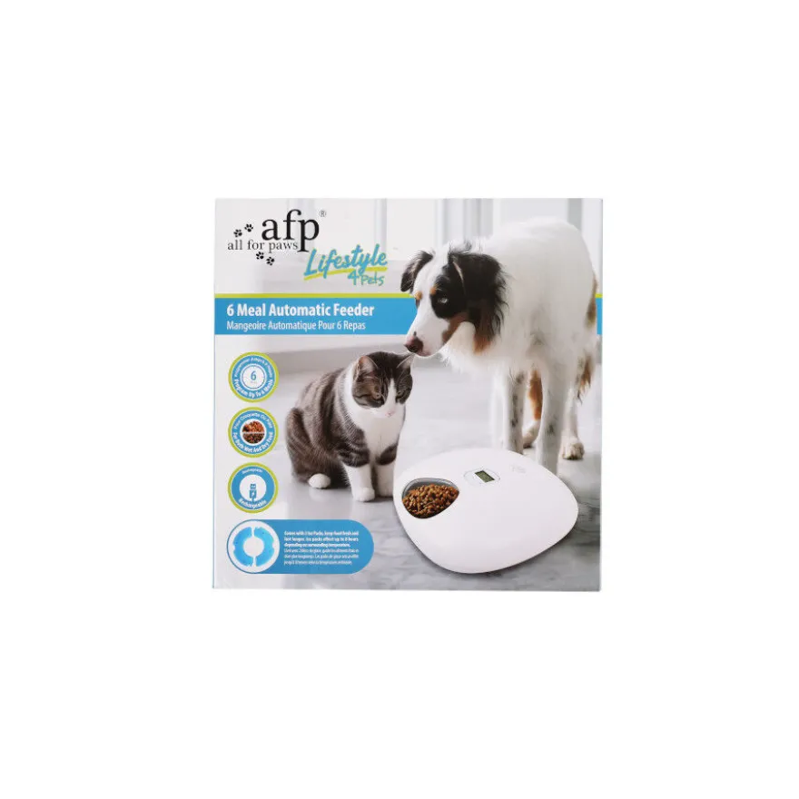 All For Paws Lifestyle Comedouro Automático Branco para cães e gatos