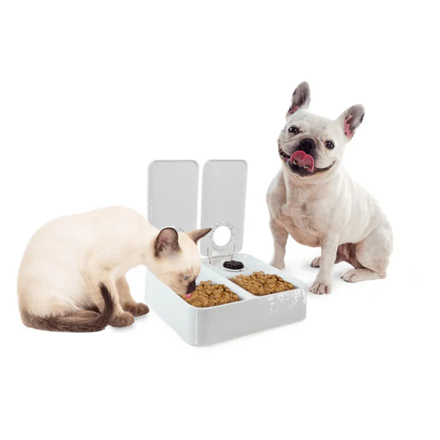 All For Paws Liftstyle4Pets Comedouro Automático Duplo para cães e gatos