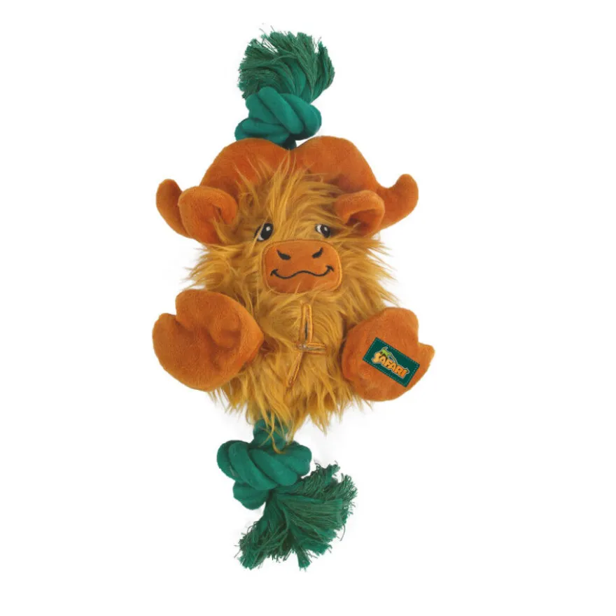 All For Paws Safari Big Foot Búfalo com corda Brinquedo para cães