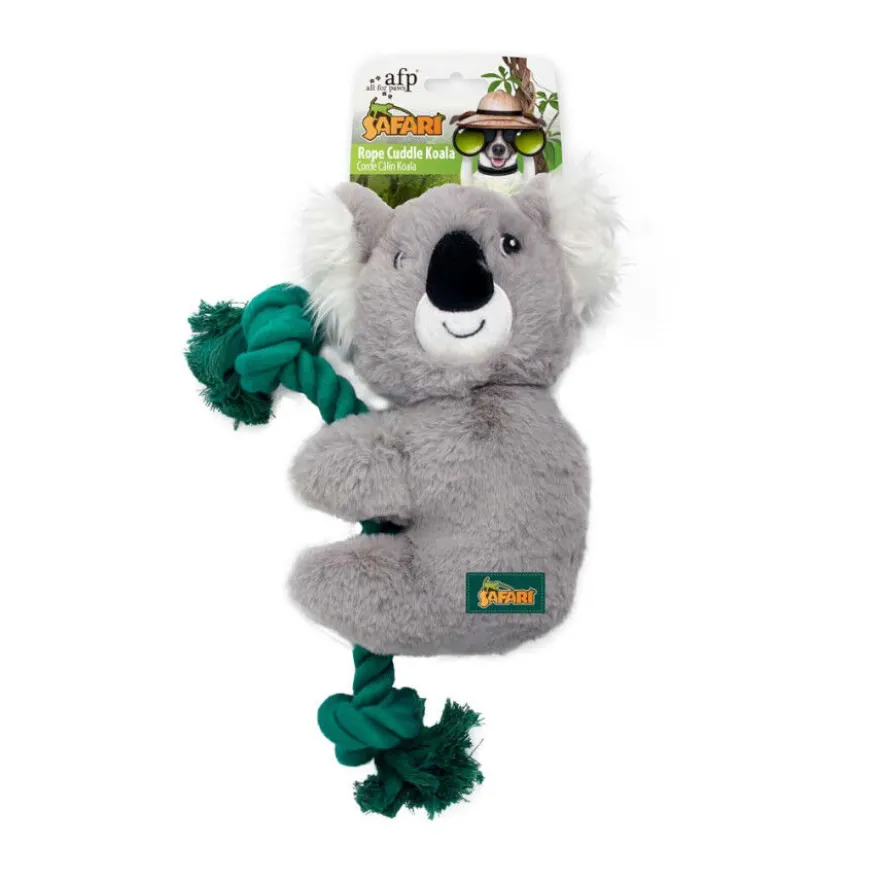 All For Paws Safari Cuddle Koala com corda Brinquedo para cães