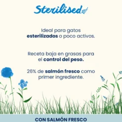 Almo Nature Alimento para gatos com salmão esterilizado