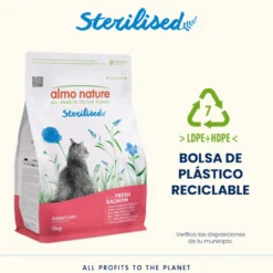Almo Nature Alimento para gatos com salmão esterilizado