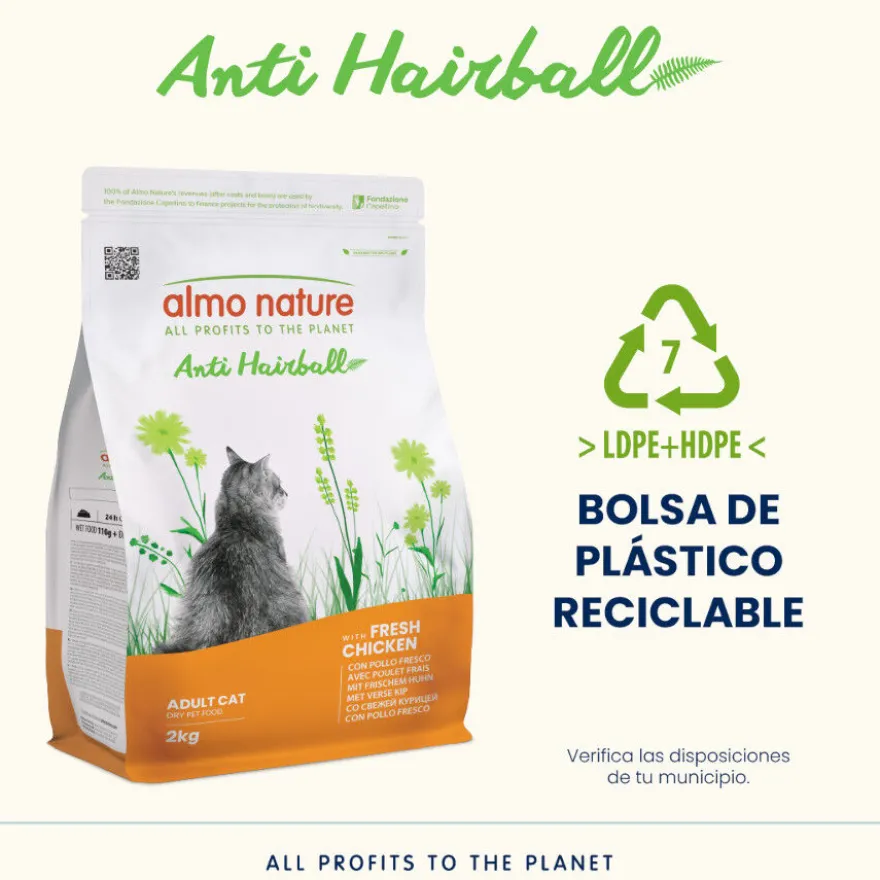 Almo Nature Anti Hairball Chicken comida para gatos