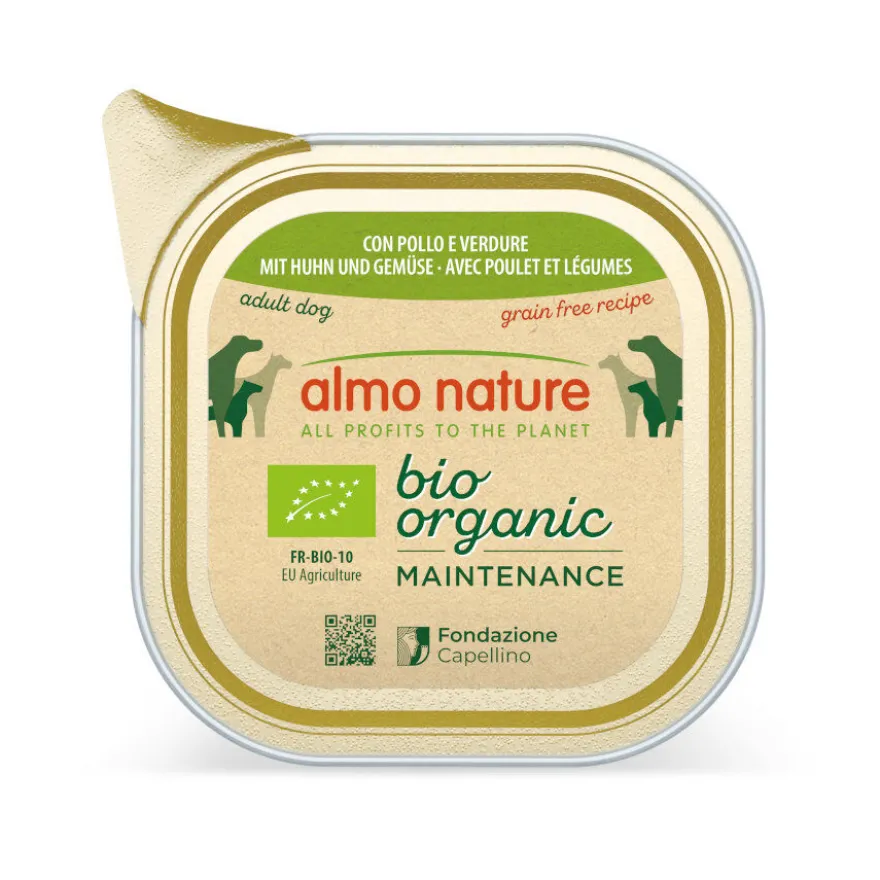 Almo Nature Bio Organic Maintenance Ração para cães sem grãos com frango e vegetais