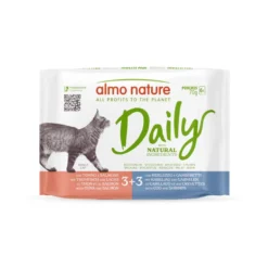 Almo Nature Daily Atum com Salmão e Bacalhau com Camarão Sachê para Gatos - Multipack