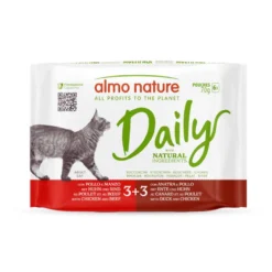 Almo Nature Daily Frango com Carne e Frango com Pato sachê para gatos