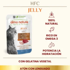 Almo Nature HFC Atum com Linguado em sachê de gelatina para gatos