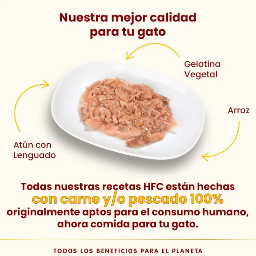 Almo Nature HFC Atum com Linguado em sachê de gelatina para gatos