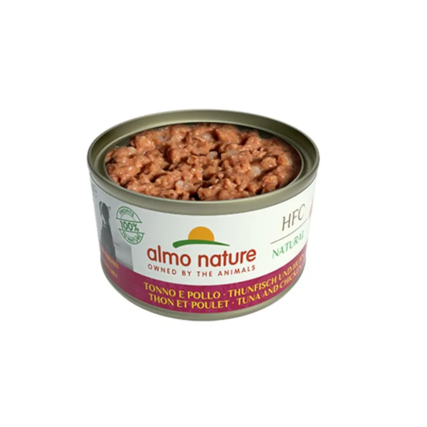 Almo Nature HFC atum e frango alimento húmido em lata para cães