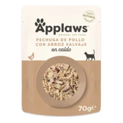 Applaws de frango e arroz sachê para gatos