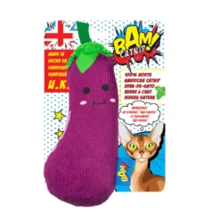 BAM! Peluche Beringela com catnip para gatos