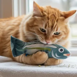 BAM! Peluche em forma de peixe com catnip para gatos