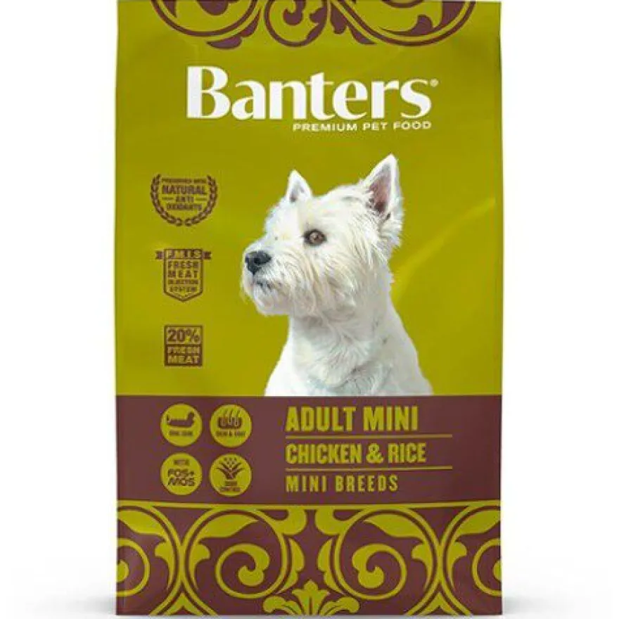 Banters Adult Mini Frango e Arroz ração para cães