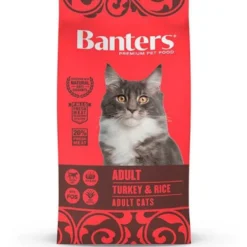 Banters Adult Peru e Arroz ração para gatos rica em fibras