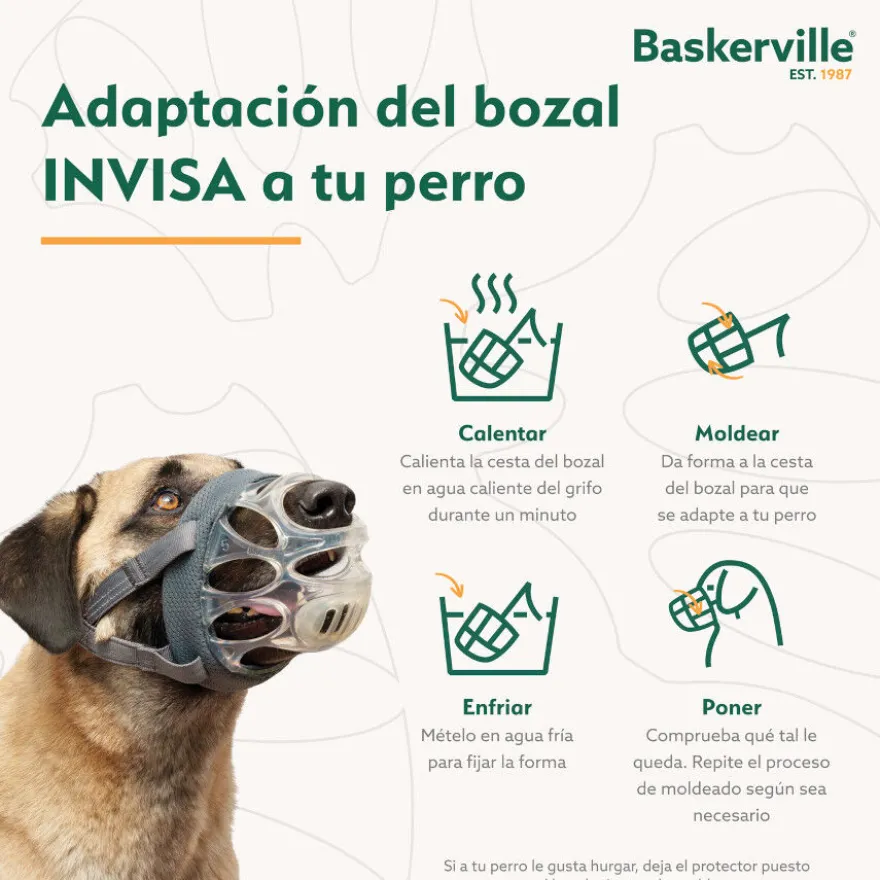Baskerville Açaime moldável para cão