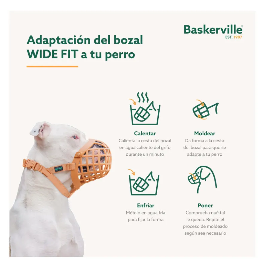Baskerville Wide Fit Açaime de plástico para cães