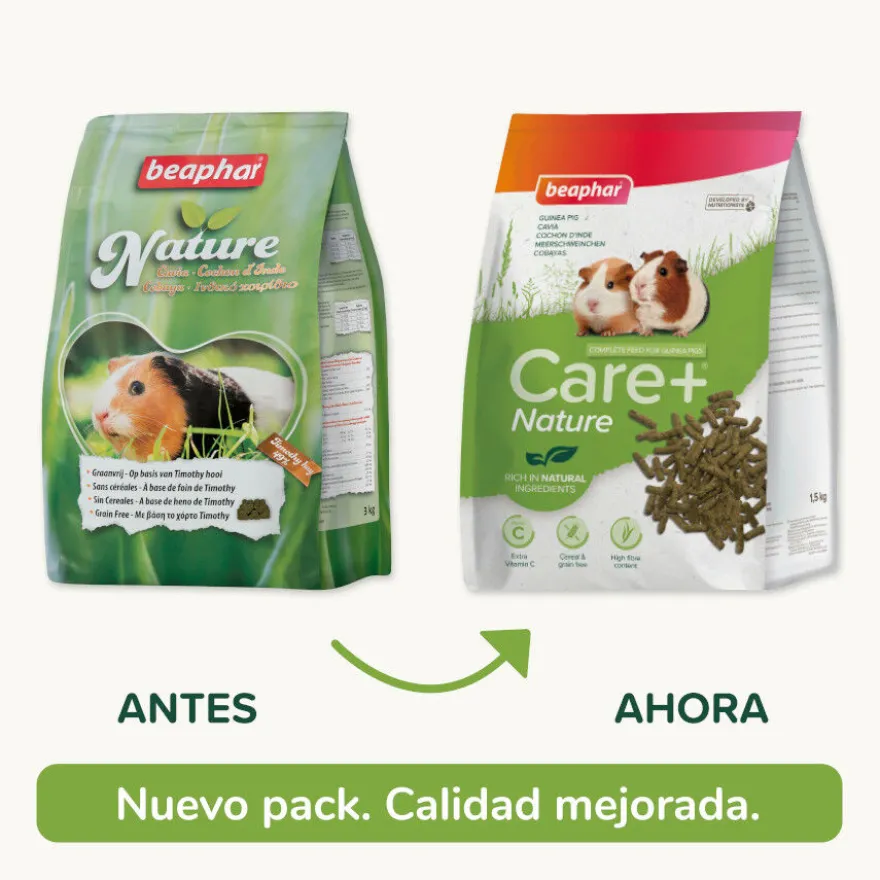 Beaphar Care+ Nature ração para porquinhos-da-índia