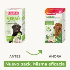 Beaphar Vermipure Repelente Interno Natural em comprimidos para cães de porte médio e grande