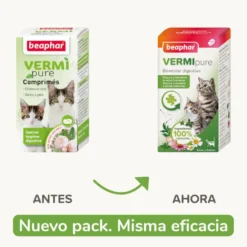 Beaphar Vermipure Repelente Interno Natural em comprimidos para gatos e gatinhos