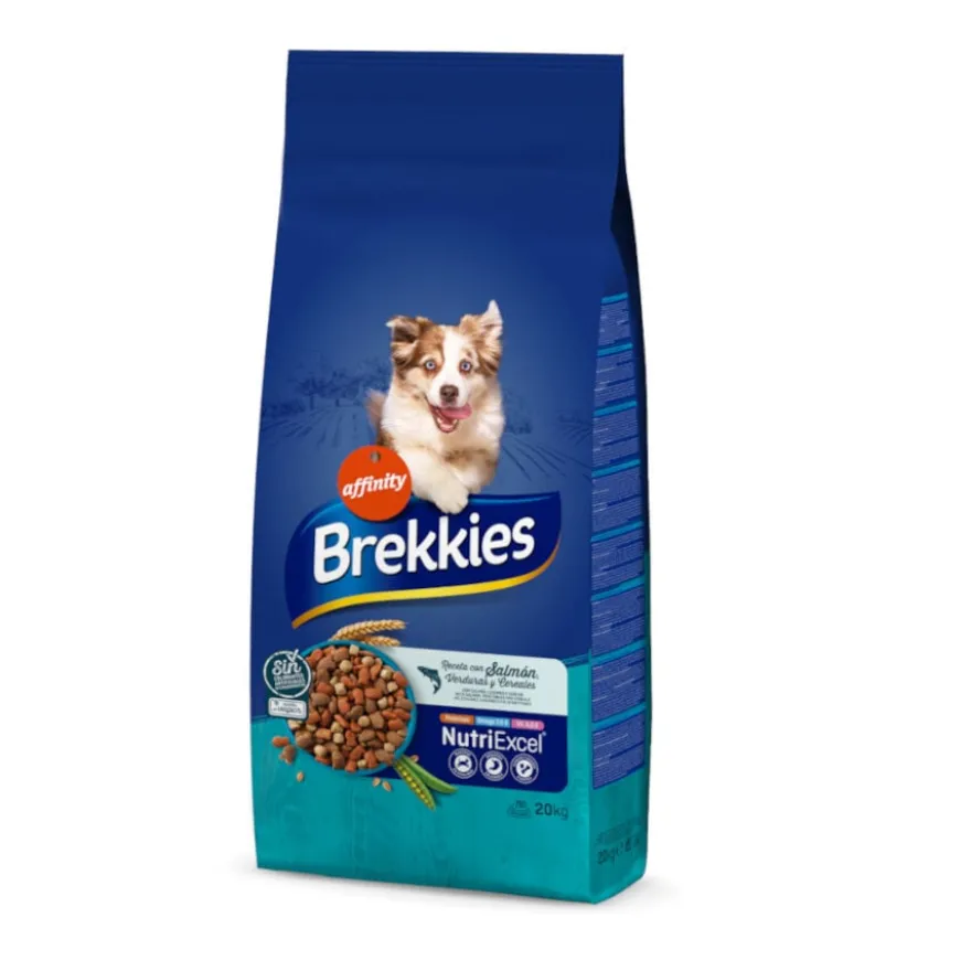 Brekkies Adult Salmão Ração para cães