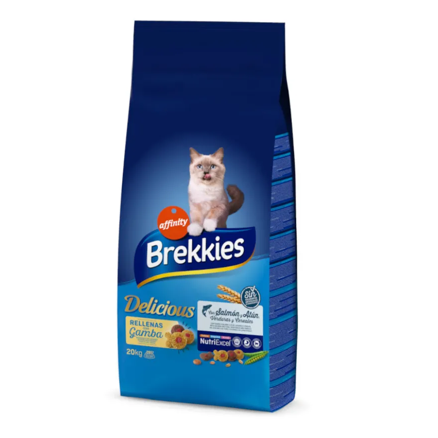 Brekkies Excel Ração Feline Delice de peixes para gatos