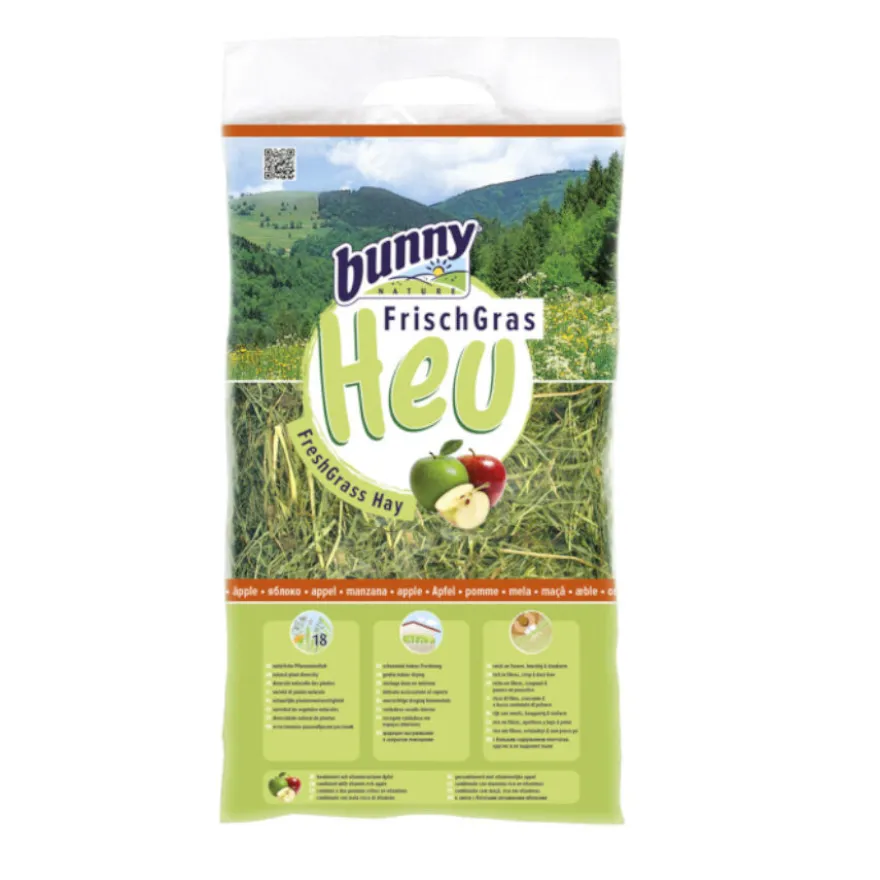 Bunny FrischGras Feno com Maça para roedores