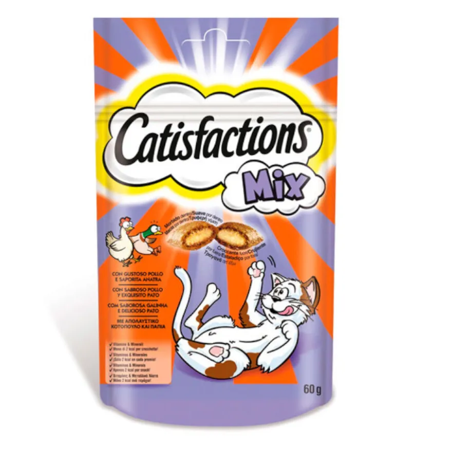 Catisfactions Biscoitos de Frango e Pato para Gatos