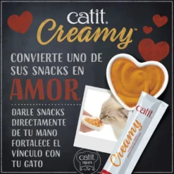 Catit Creamy Snack Líquido de Salmão com Gambas para gatos