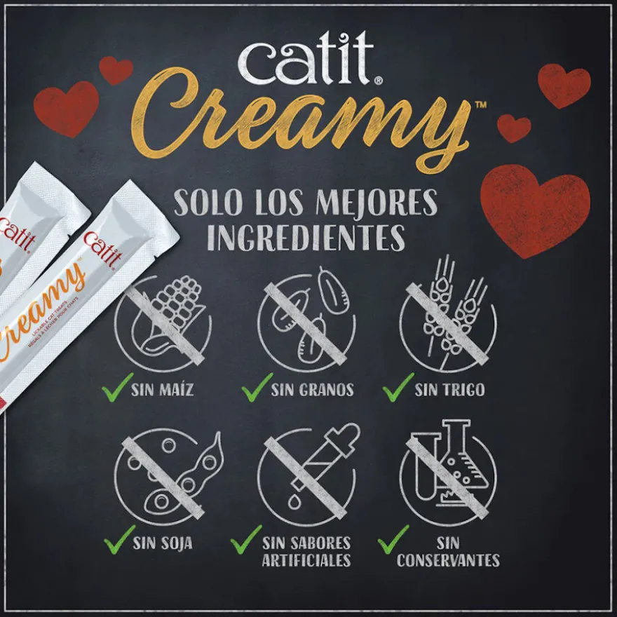 Catit Creamy Snack Líquido de Salmão com Gambas para gatos