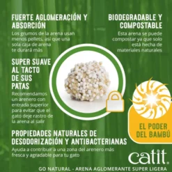 Catit Go Natura! Areia biodegradável de bambu para gatos