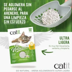 Catit Go Natura! Areia biodegradável de bambu para gatos