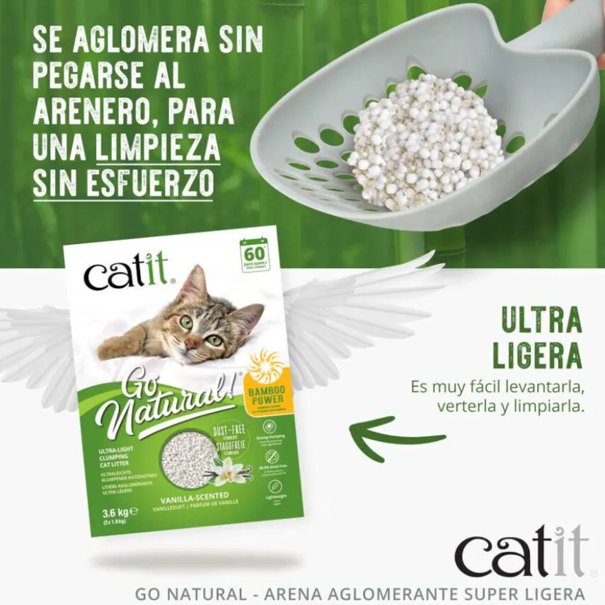 Catit Go Natura! Areia biodegradável de bambu para gatos