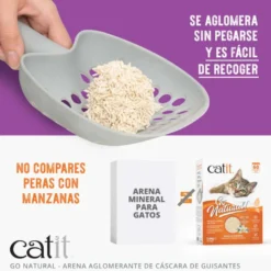 Catit Go Natura! Areia com casca de ervilha com aroma a baunilha para gatos