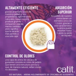 Catit Go Natura! Areia com casca de ervilha com aroma a lavanda para gatos