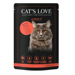 Cat's Love Adult Carne de Vaca em Gelatina saquetas para gatos